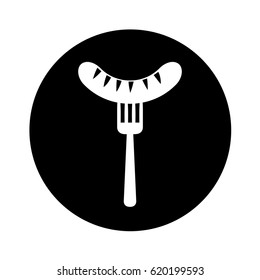 delicious sausage isolated icon