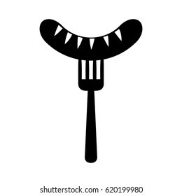 delicious sausage isolated icon
