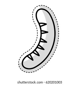 delicious sausage isolated icon