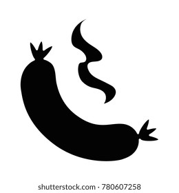 delicious sausage isolated icon