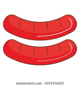 delicious sausage isolated icon vector illustration design