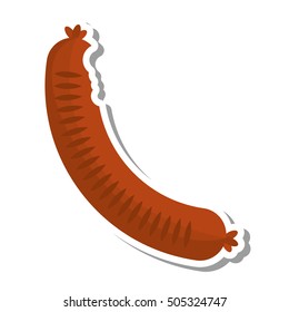 delicious sausage isolated icon vector illustration design