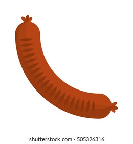 delicious sausage isolated icon vector illustration design
