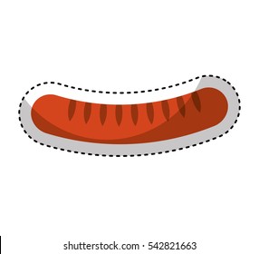 delicious sausage isolated icon vector illustration design