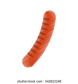 delicious sausage isolated icon vector illustration design