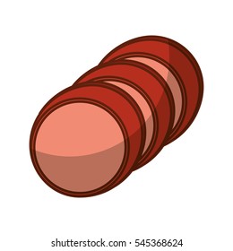 delicious sausage isolated icon vector illustration design