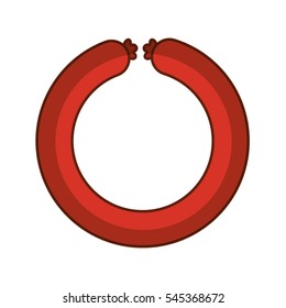 delicious sausage isolated icon vector illustration design