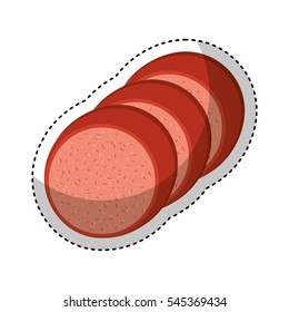 delicious sausage isolated icon vector illustration design