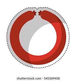 delicious sausage isolated icon vector illustration design