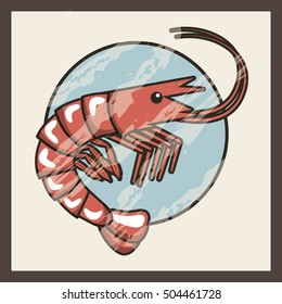 delicious seafood lobster animal vector illustration design