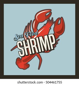 delicious seafood lobster animal vector illustration design