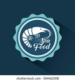 delicious seafood lobster animal vector illustration design