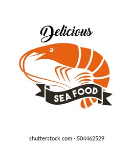 delicious seafood lobster animal vector illustration design