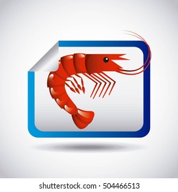 delicious seafood lobster animal vector illustration design