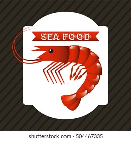 delicious seafood lobster animal vector illustration design