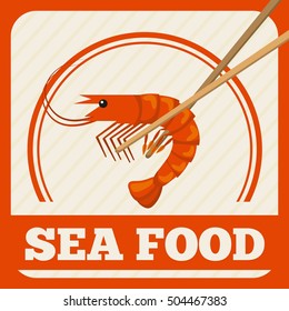 delicious seafood lobster animal vector illustration design