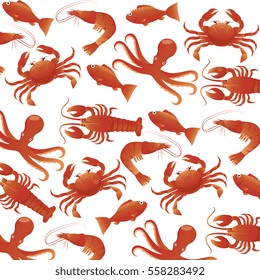 delicious seafood menu icon