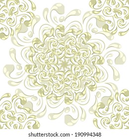 Delicious seamless pattern with splash-like elements looking like whipped cream