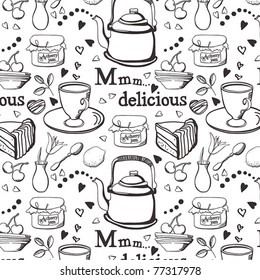 Delicious seamless vector background