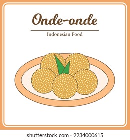 Delicious Sesame Balls. Indonesian Food called Onde-onde