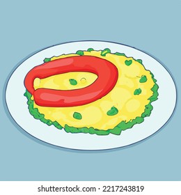 delicious set cartoon drawing illustration