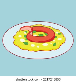 delicious set cartoon drawing illustration