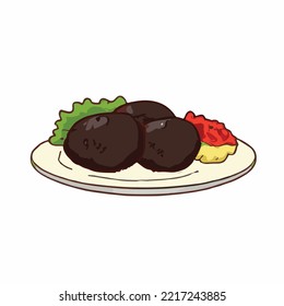 delicious set cartoon drawing illustration