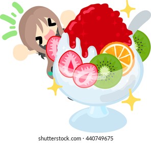A delicious shaved ice