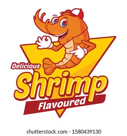 Delicious Shrimp Cartoon Character Vector