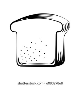 delicious slice bread isolated icon vector illustration design
