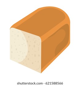 delicious slice bread isolated icon