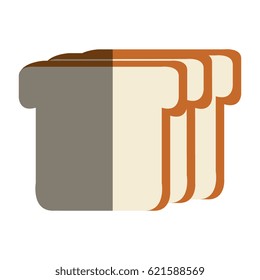 delicious slice bread isolated icon