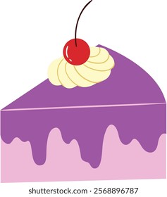 Delicious Slice Cake Vector Illustration Stock
