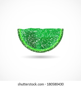 Delicious Slice of Lime Candy Illustration