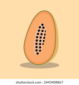 A delicious slice of Papaya