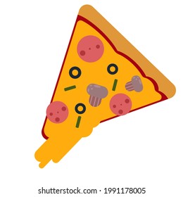ein köstliches Stück Pizza zum Mittagessen
