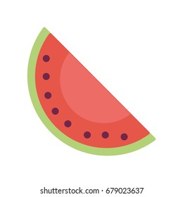 delicious slice watermelon fruit with vitamins and protein