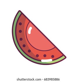 delicious slice watermelon fruit with vitamins and protein