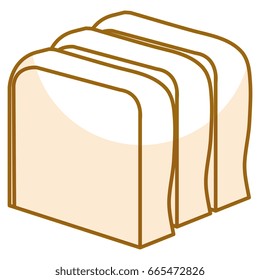 delicious slices bread isolated icon