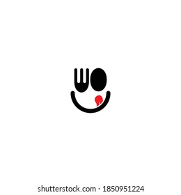 Delicious Smile Food Emoji Logo