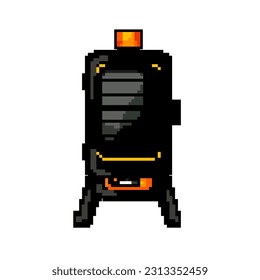 delicious smoker bbq game pixel art retro vector. bit delicious smoker bbq. old vintage illustration