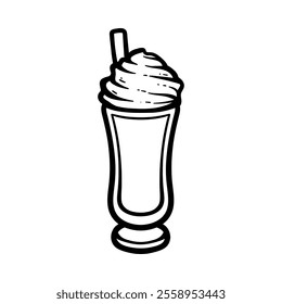 delicious smoothies isolated drawing line art style sketch classic vintage design illustration