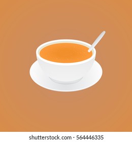 delicious soup, vector.