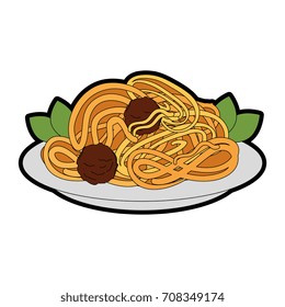 Delicious spaghetti food
