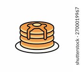 Delicious Stack of Pancakes with Syrup Illustration Breakfast Food