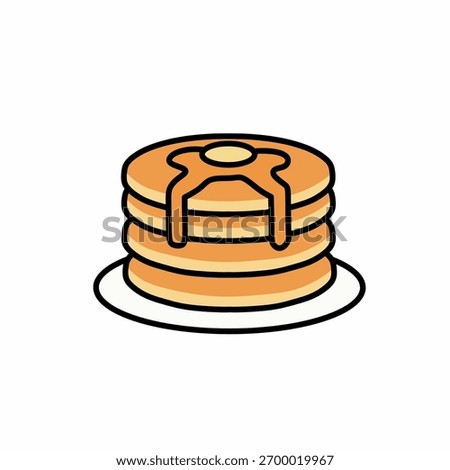 Delicious Stack of Pancakes with Syrup Illustration Breakfast Food