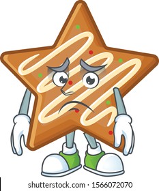 Delicious star cookies with character afraid shape