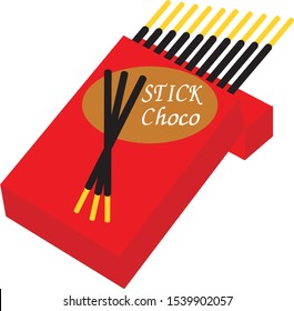 Delicious stick chocolate cake picture