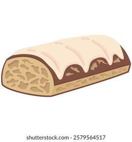 Delicious Stollen Vector Illustration: A Sweet Christmas Tradition