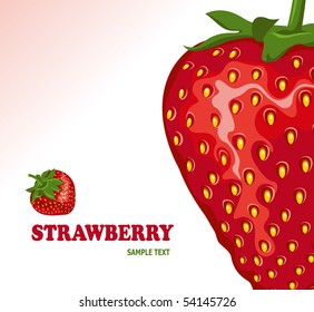 fondo delicioso de fresa, ilustración vectorial
